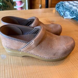 Dansko Tan Leather Mules